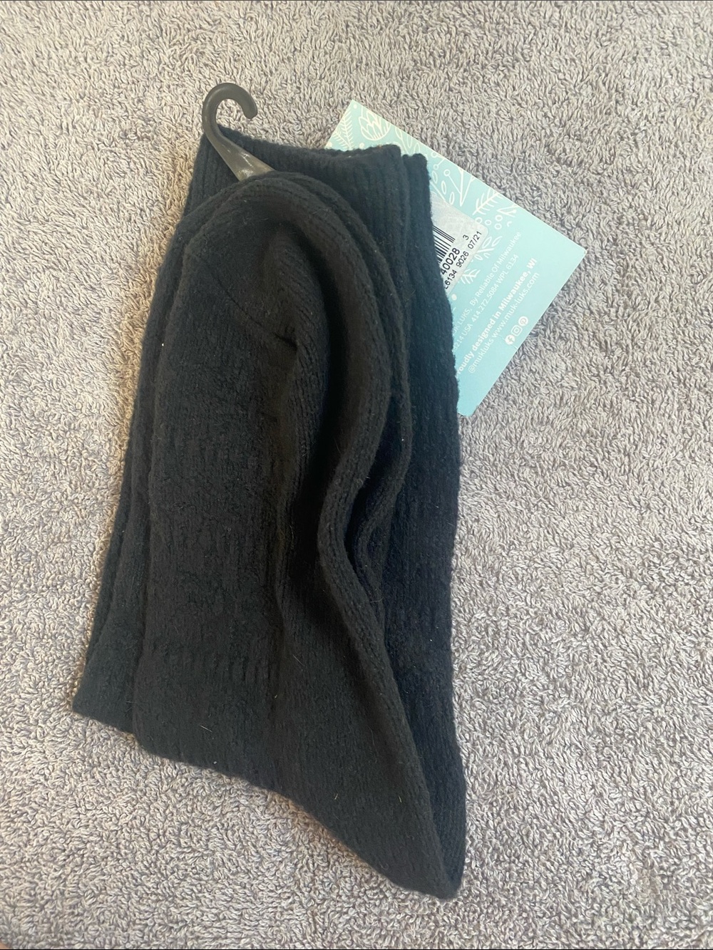 ✨NWT Black MUK LUKS Women's Boot Socks designed for a super soft and cozy fit! - Picture 5 of 5